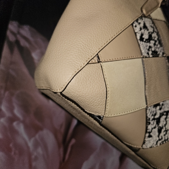 Coach Beige and Black Patchwork Tote - Picture 9 of 10